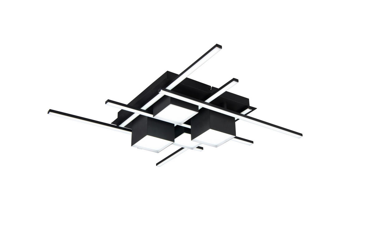LED-DECKENLEUCHTE  70/11,5 cm    - Schwarz, Design, Metall (70/11,5cm) - Trio Leuchten