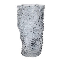 VÁZA, sklo, 27 cm - modrošedá, Basics, sklo (14/27/14cm)