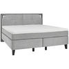 BOXSPRINGBETT 180/200 cm  in Taupe  - Taupe/Schwarz, Design, Holz/Textil (180/200cm) - Hom`in