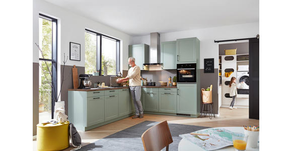 EINBAUKÜCHE   - Grün, LIFESTYLE, Holzwerkstoff - Novel