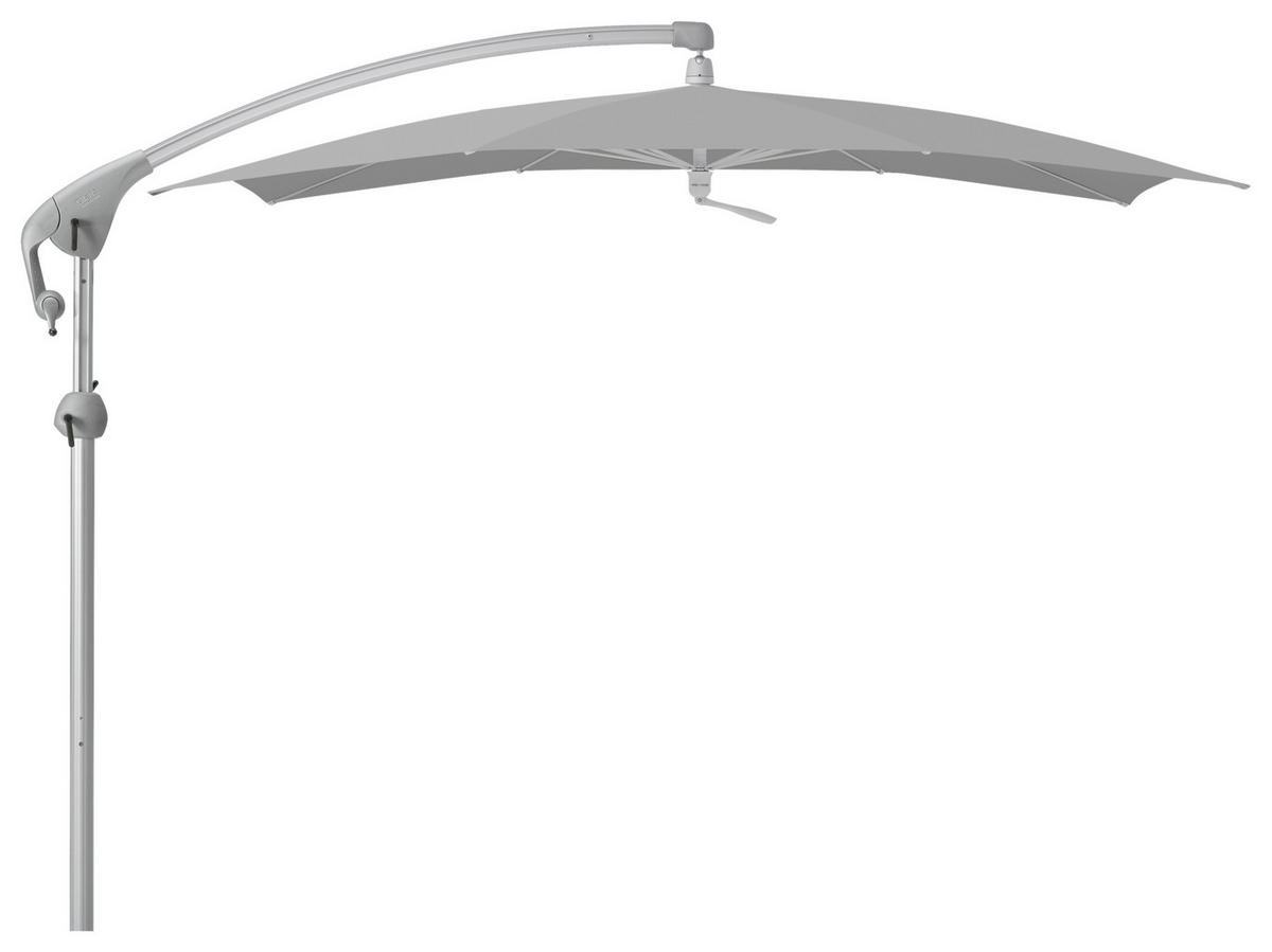 AMPELSCHIRM 230x285 cm Hellgrau  - Silberfarben/Hellgrau, MODERN, Textil/Metall (230/285cm) - Glatz