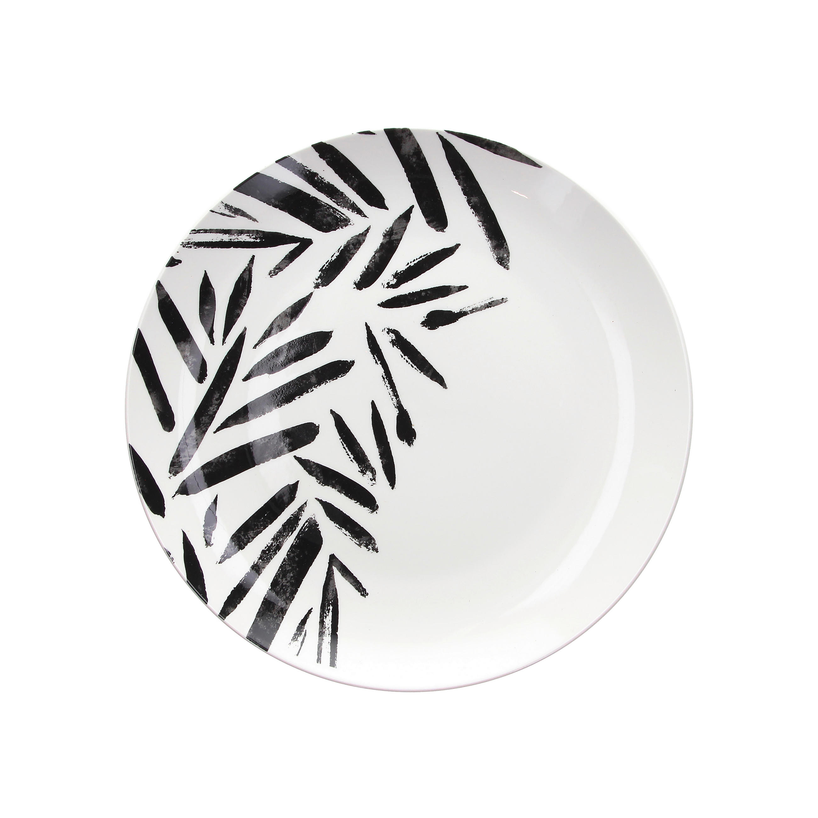 PLITVI KROŽNIK  MADISON ZEN  keramika   27/3 cm      - črna/bela, Basics, keramika (27/3cm) - Tognana