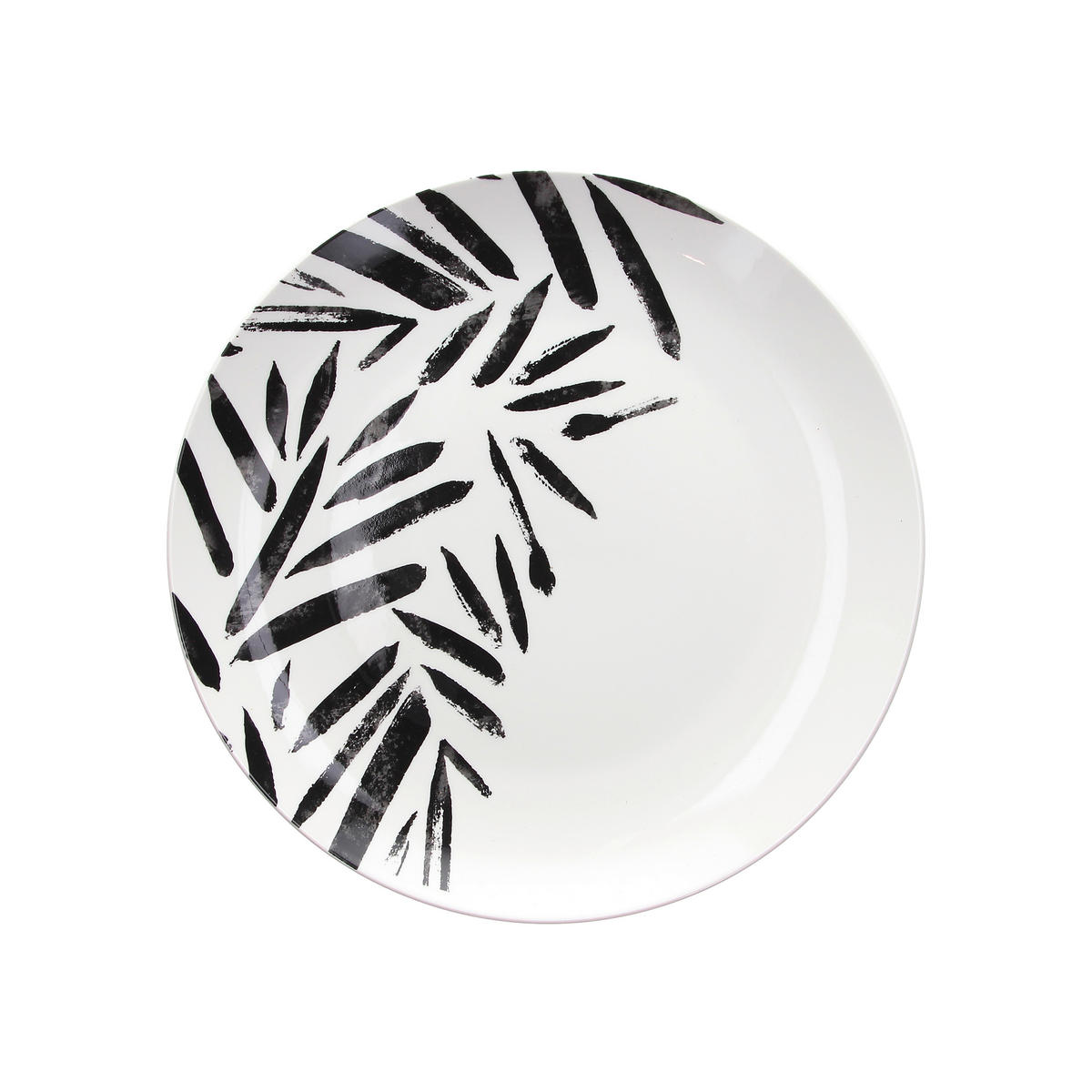 PLITVI KROŽNIK  MADISON ZEN  keramika   27/3 cm      - črna/bela, Basics, keramika (27/3cm) - Tognana