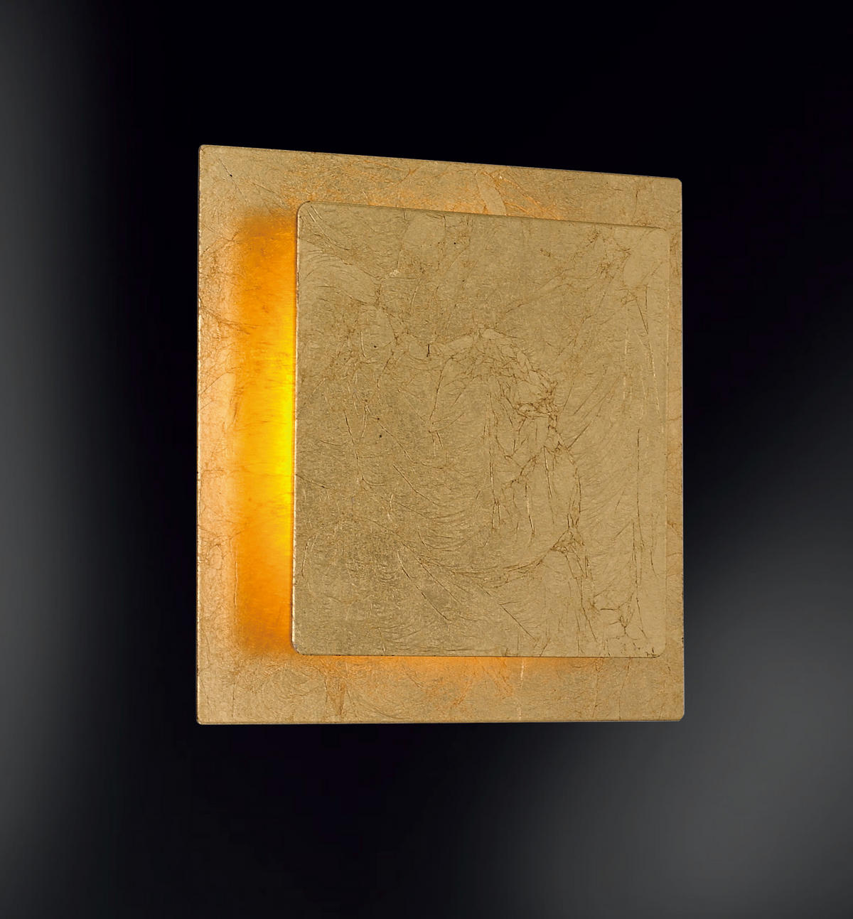 APLICĂ DE PERETE CU LED - auriu, Design, plastic/metal (18/14/6,5cm) - Wofi