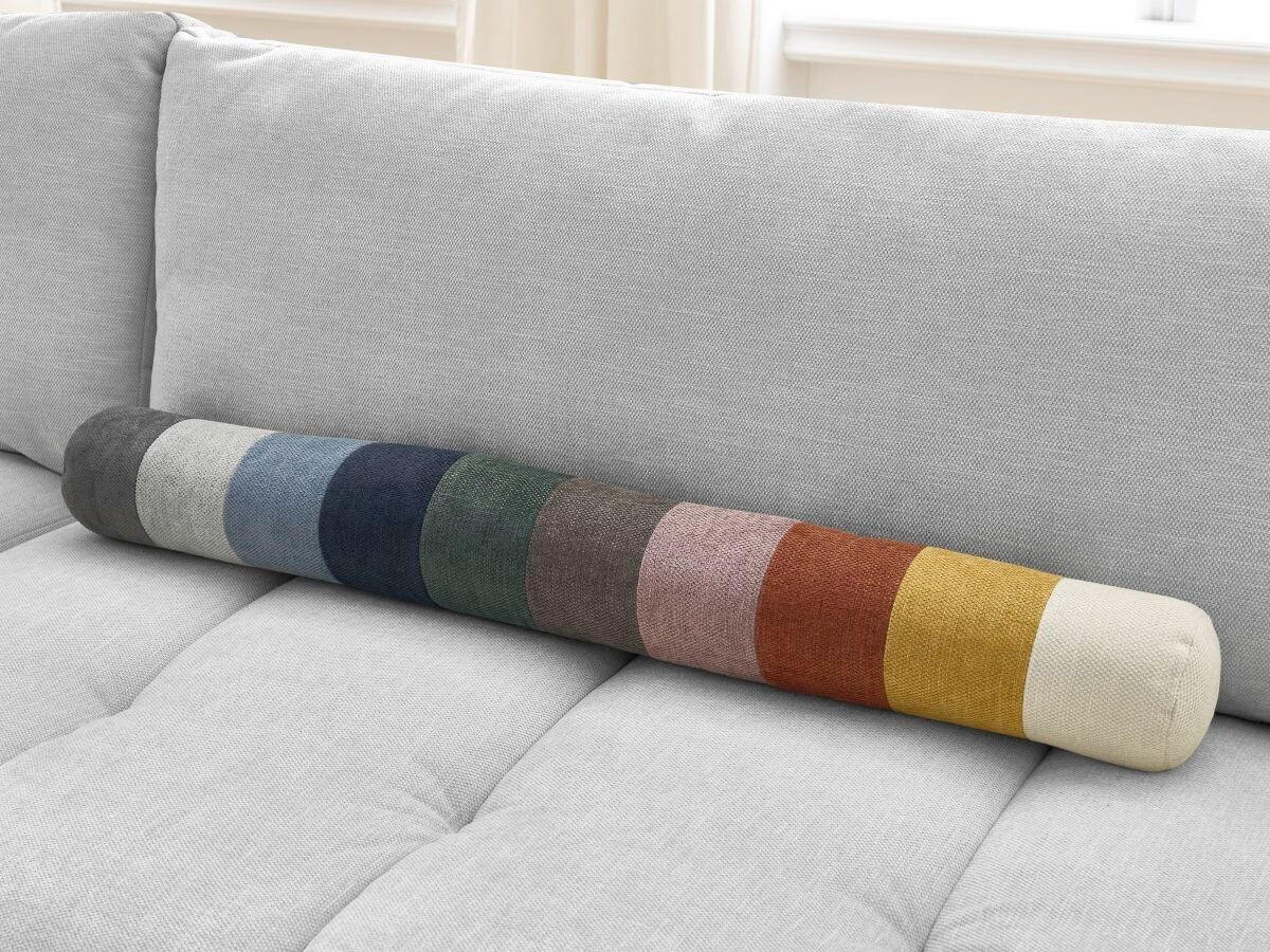 ECKSCHLAFSOFA FUJI Leinenoptik Hellgrau  inkl.  - Hellgrau/Schwarz, MODERN, Kunststoff/Textil (204/282cm)