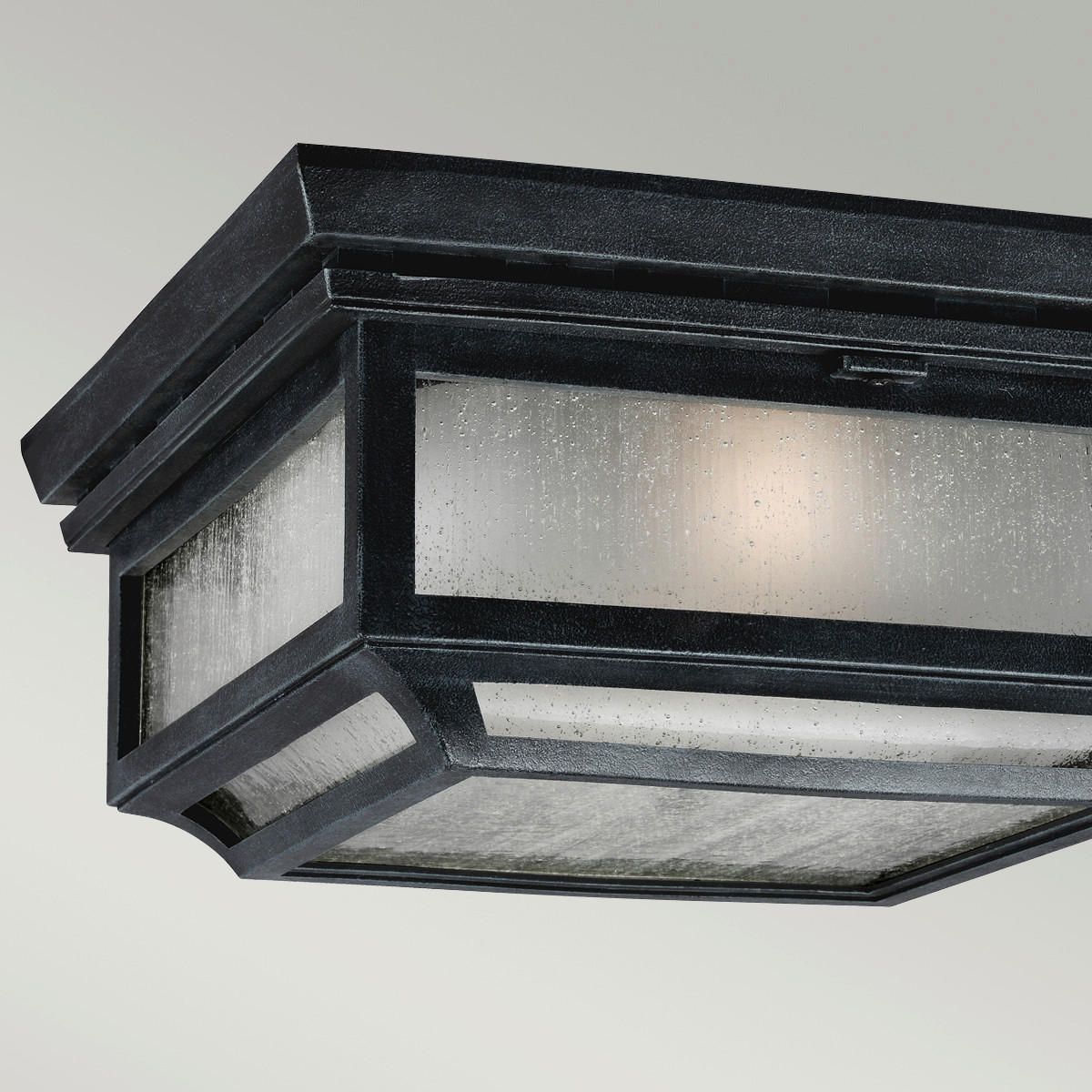 AUSSENDECKENLEUCHTE - Zinkfarben, Konventionell, Glas/Kunststoff (14.5/33cm) - Elstead Lighting