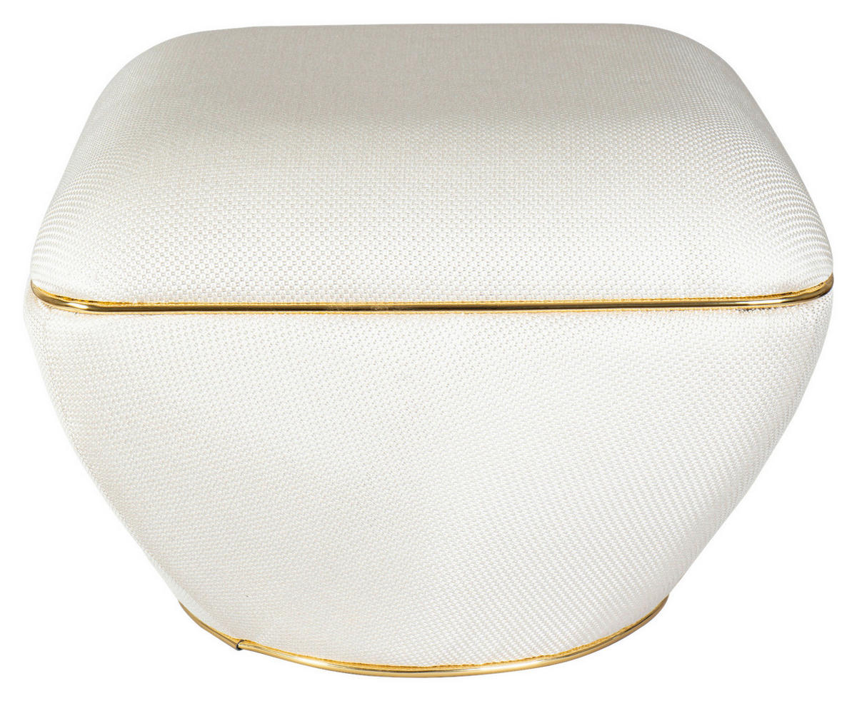 TABURET, textil, 60/42,5 cm - barvy zlata/béžová, Design, kov/textil (60/42,5cm) - MID.YOU