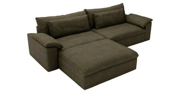 ECKSOFA  in Webstoff Grün  198/306 cm  - Schwarz/Grün, MODERN, Kunststoff/Textil (198/306cm) - Carryhome