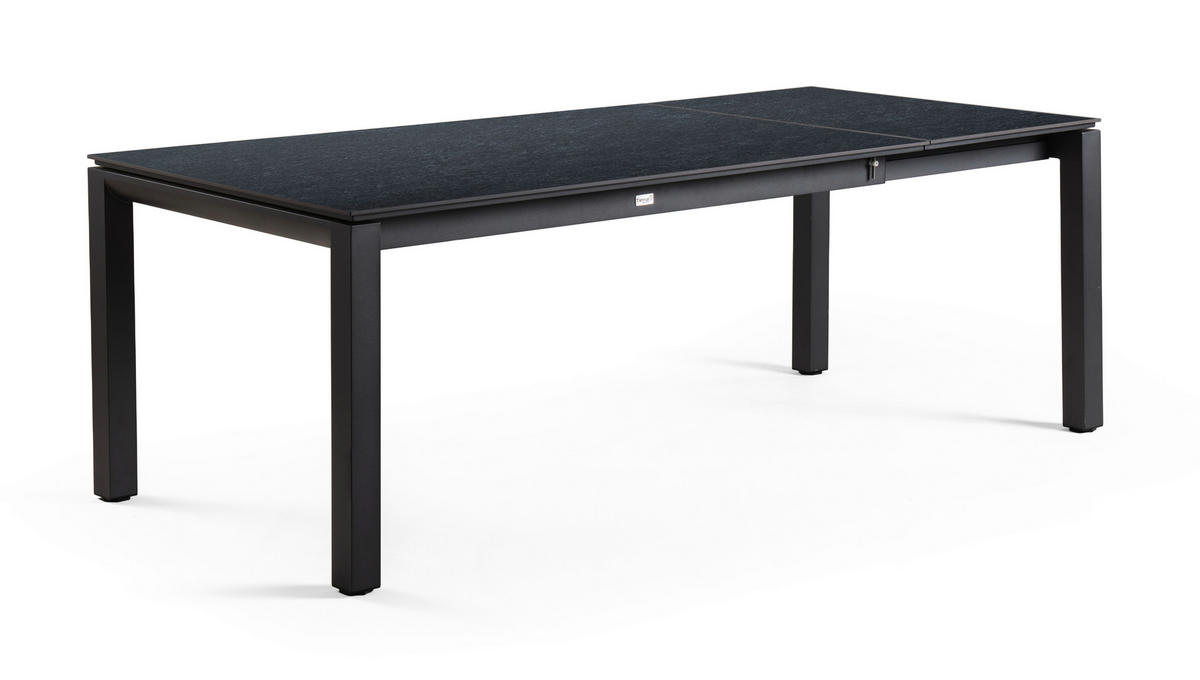 GARTENTISCH 160-220/100/74 cm Metall, Kunststoff  - Anthrazit/Graphitfarben, Modern, Kunststoff/Metall (160-220/100/74cm) - Tierra Outdoor