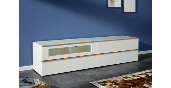 LOWBOARD 227,5/54/56,5 cm - Eichefarben/Weiß, Design, Holz/Holzwerkstoff (227,5/54/56,5cm) - Dieter Knoll
