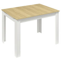 JEDÁLENSKÝ STÔL, biela, dub medový, 109/75/80 cm - biela/dub medový, Modern, kompozitné drevo (109/75/80cm) - MID.YOU