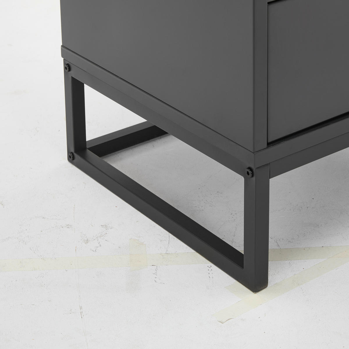 NACHTKÄSTCHEN 47,6/74/40 cm  in Schwarz, Anthrazit  - Anthrazit/Schwarz, Design, Holzwerkstoff/Metall (47,6/74/40cm) - Novel