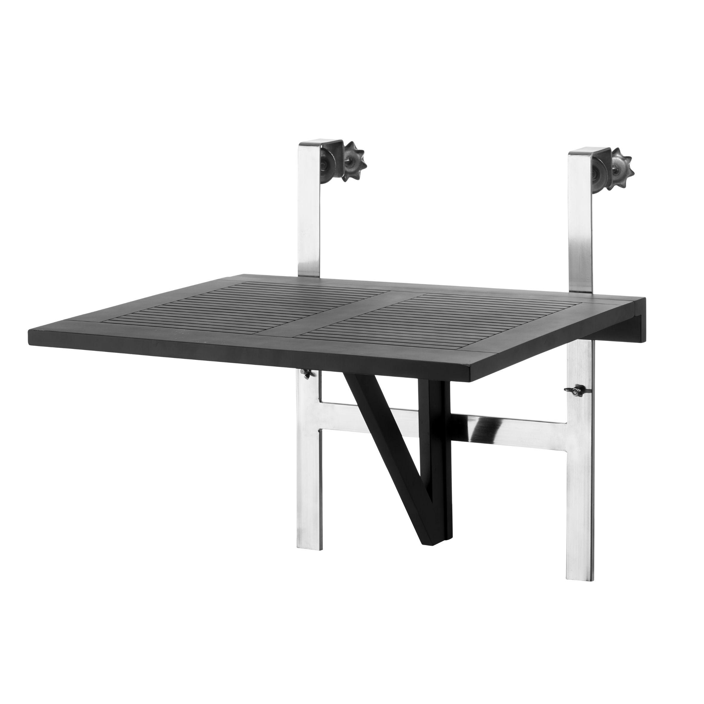BALKONHÄNGETISCH 60/54/70 cm  - Schwarz, Natur, Holz (60/54/70cm) - Gardenson
