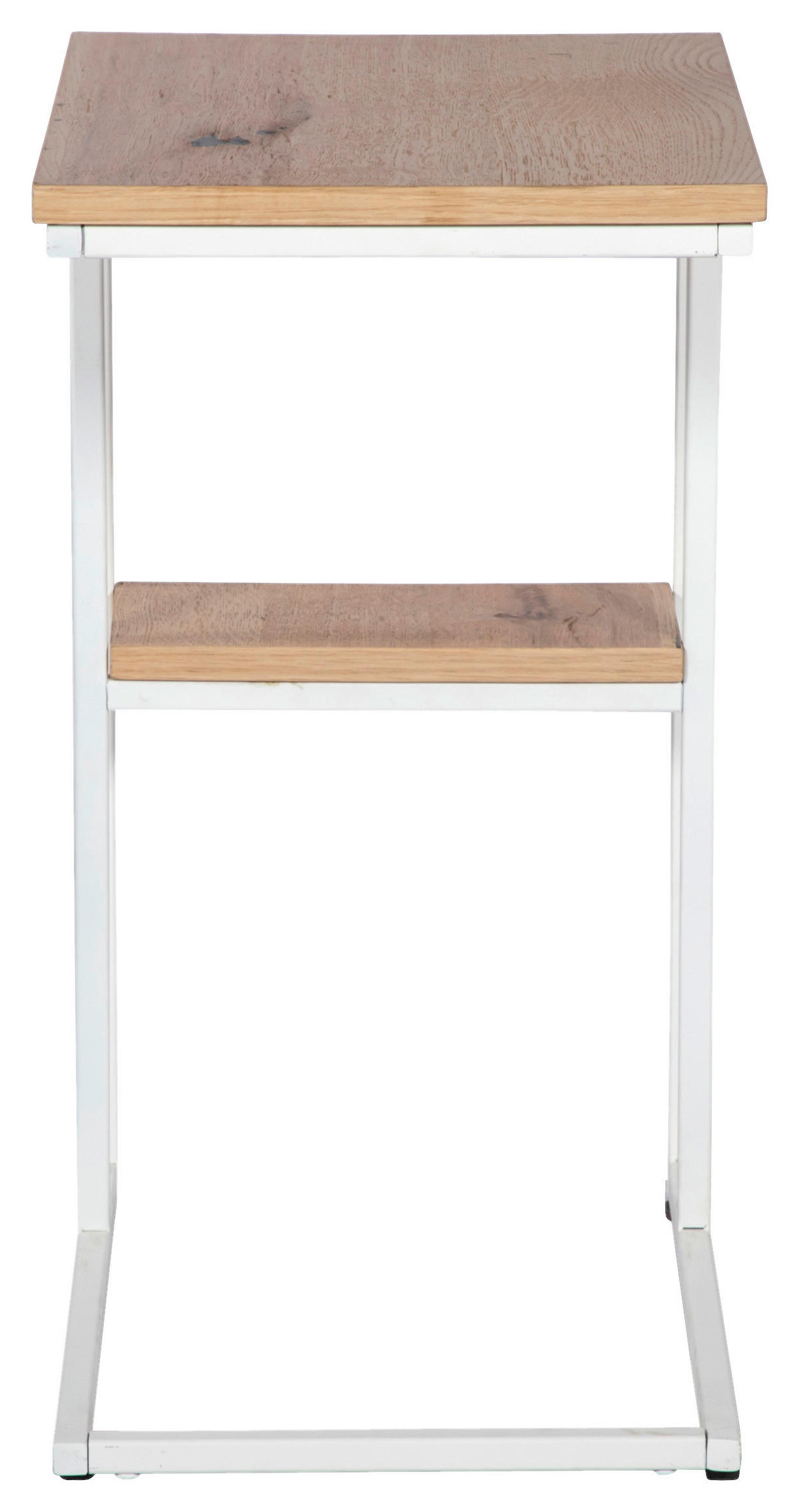BEISTELLTISCH 45/30/55 cm Eiche furniert Eichefarben rechteckig  - Eichefarben/Weiß, Design, Holz/Holzwerkstoff (45/30/55cm) - Landscape