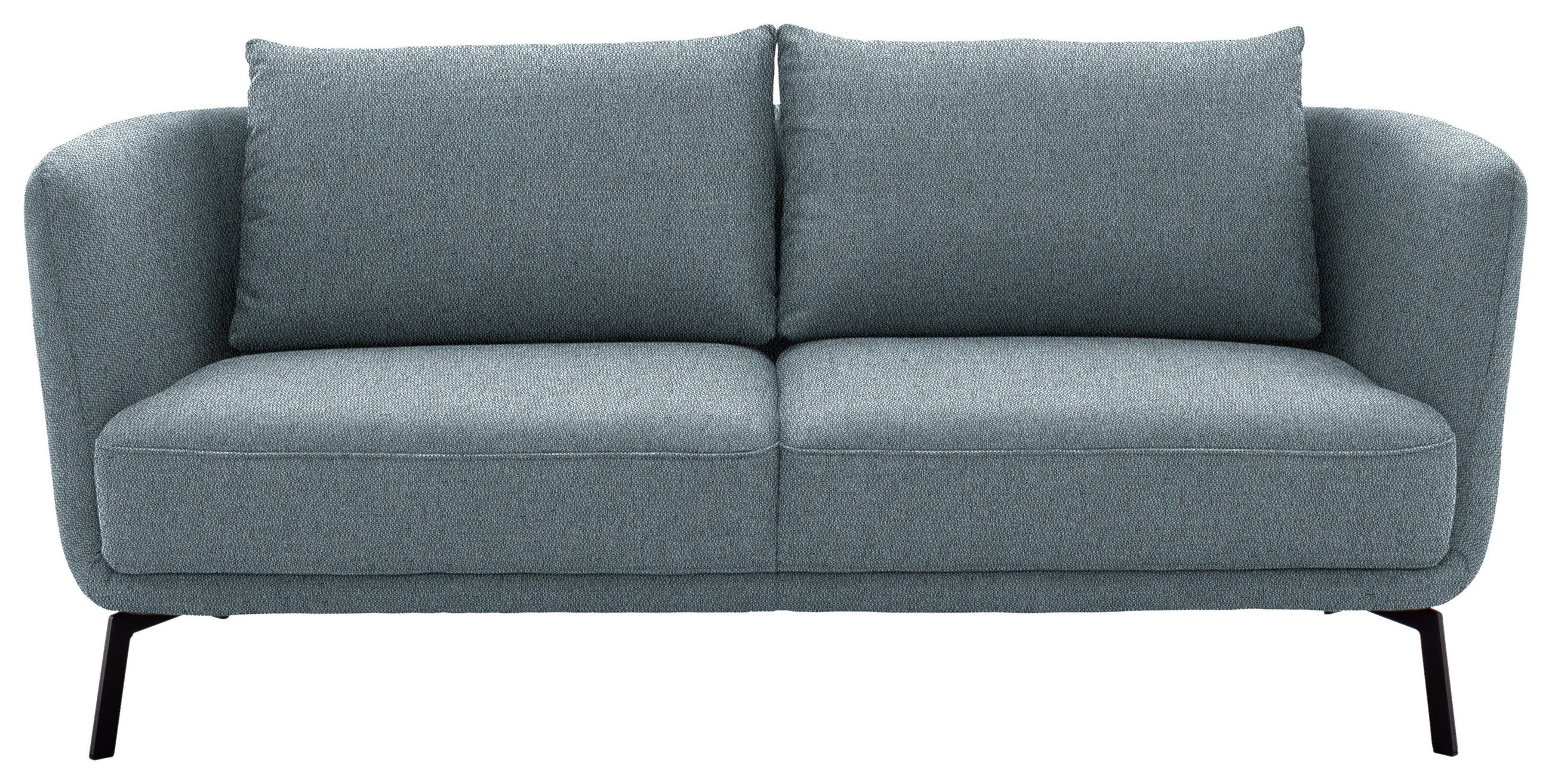 2,5-SITZER  in Flachgewebe Blau  - Blau/Schwarz, Design, Textil/Metall (190/71/91cm) - Schöner Wohnen