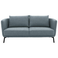 2,5-SITZER  in Flachgewebe Blau  - Blau/Schwarz, Design, Textil/Metall (190/71/91cm) - Schöner Wohnen