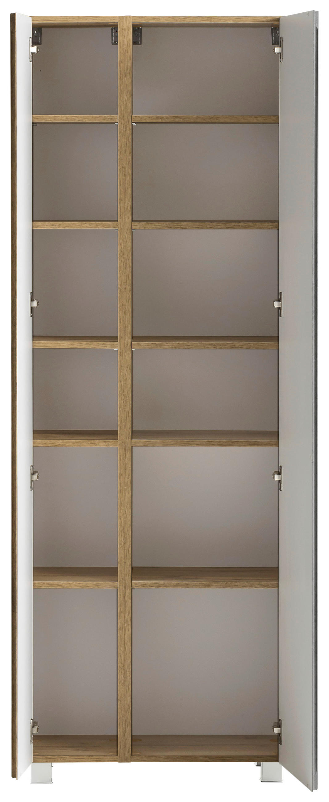 HOCHSCHRANK 65/180/35 cm  - Eiche Wotan/Hellgrau, Modern, Holzwerkstoff (65/180/35cm) - Held
