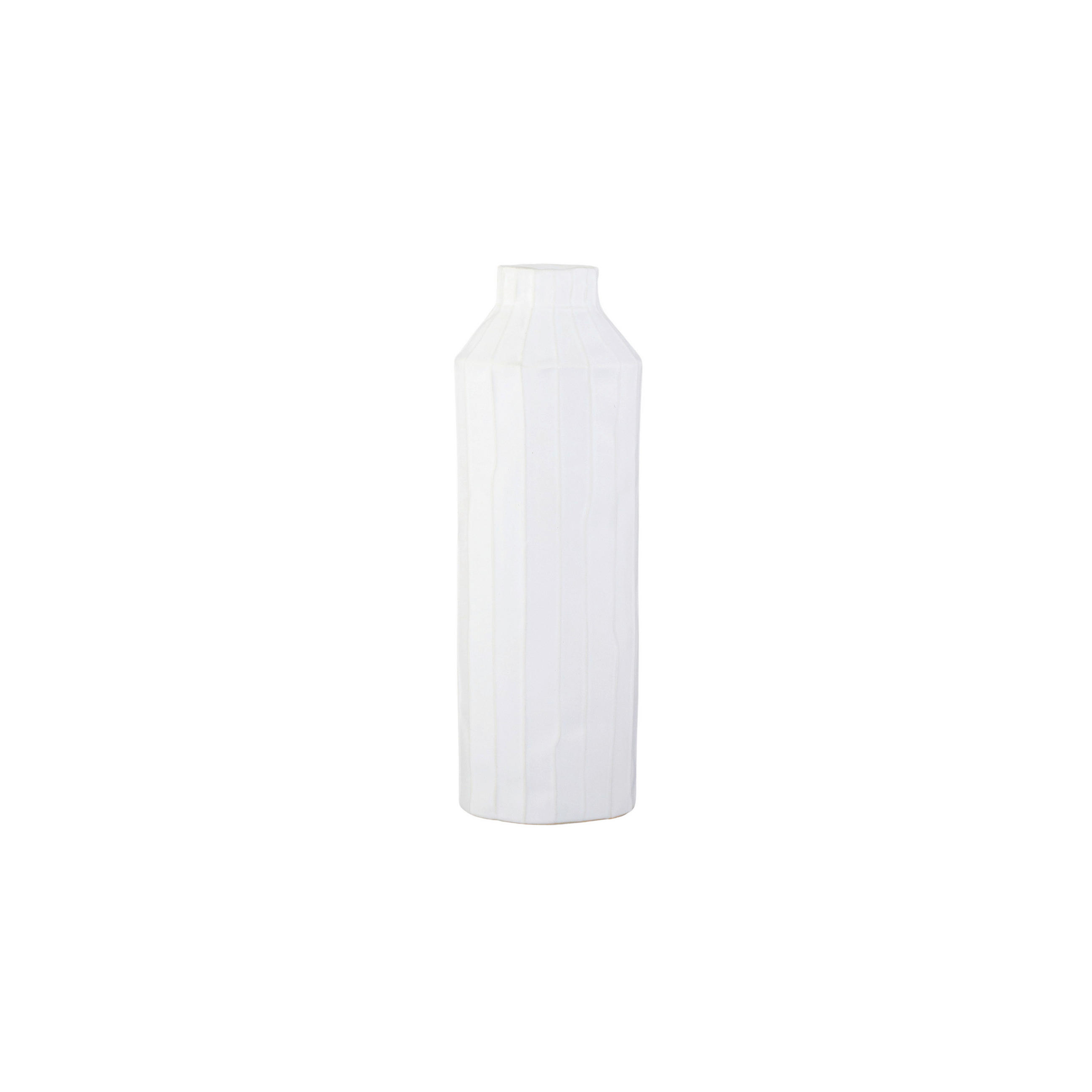 DEKOVASE  - Weiß, Basics, Keramik (35cm)