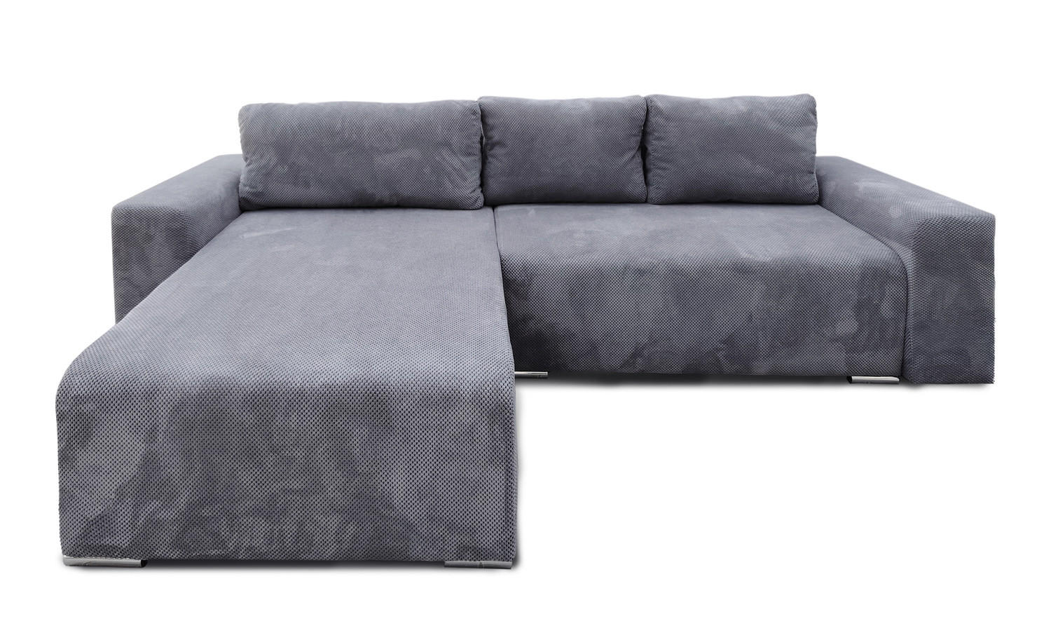 SEDEŽNA GARNITURA, siva  - srebrne barve/siva, Design, umetna masa/tekstil - Carryhome