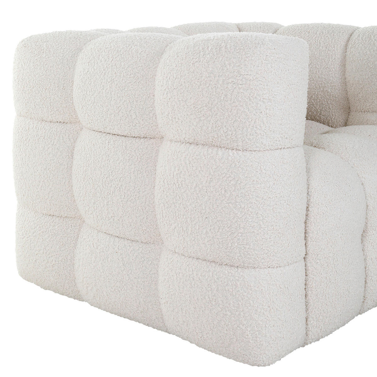 SESSEL in Flachgewebe Weiss  - Weiss/Schwarz, Trend, Kunststoff/Textil (93/67/86cm)