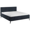 POLSTERBETT gepolstertes Kopfteil, Lattenrost 180/200 cm  in Schwarz  - Schwarz/Naturfarben, Trend, Holz/Textil (180/200cm) - home24