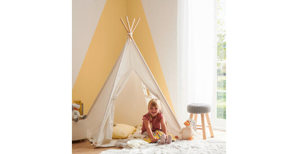 SPIELZELT - Creme, Basics, Holz/Textil (120/120/154cm) - My Baby Lou