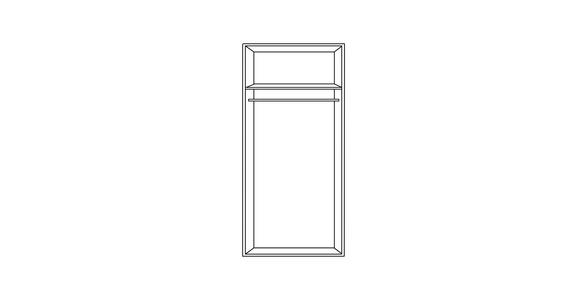 DREHTÜRENSCHRANK  in Graphitfarben, Weiß  - Schwarz/Graphitfarben, KONVENTIONELL, Holzwerkstoff/Metall (100/216/58cm) - Hom`in