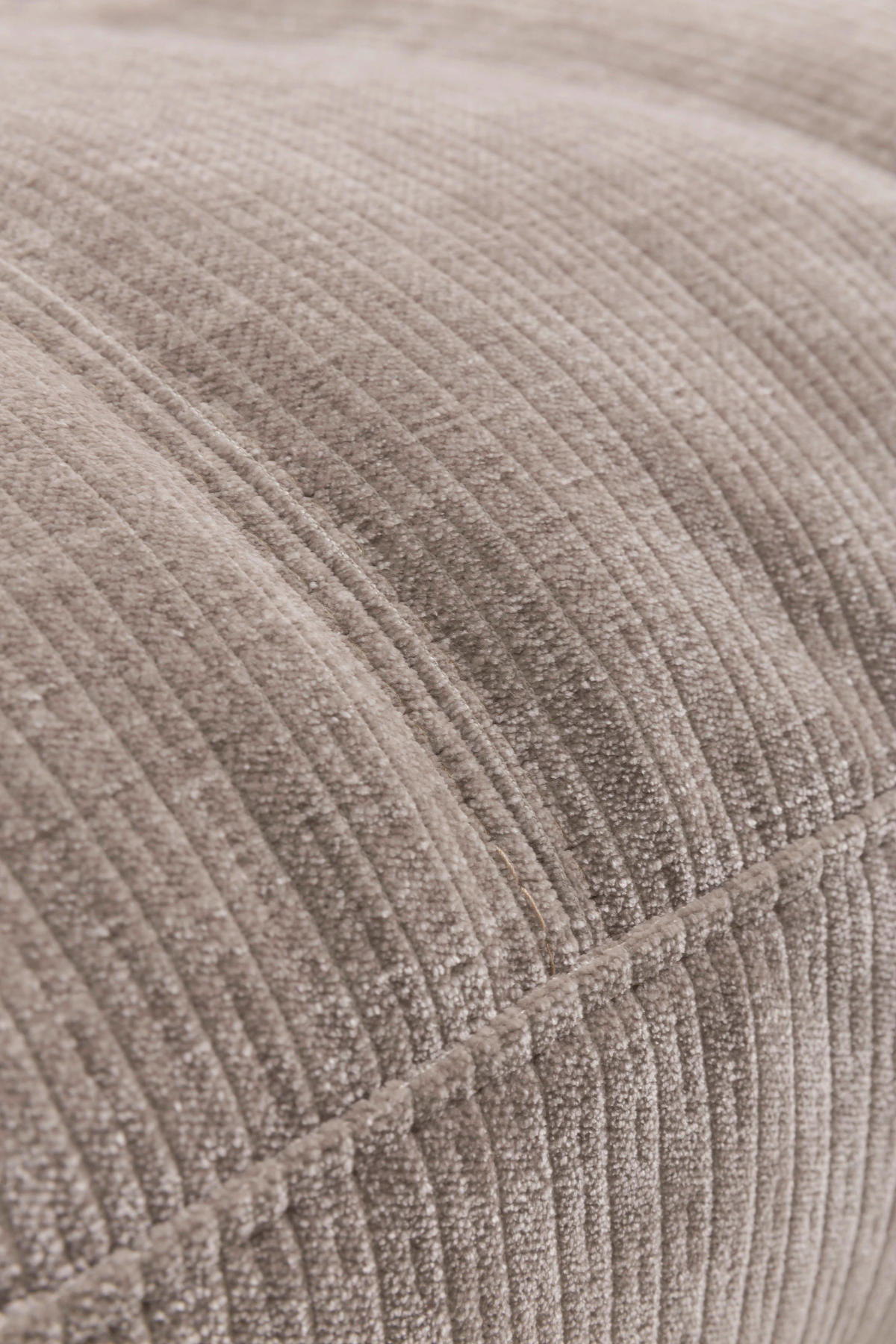 BIGSOFA in Cord Silberfarben  - Silberfarben/Schwarz, MODERN, Textil (264/83/126cm) - Trendmanufaktur