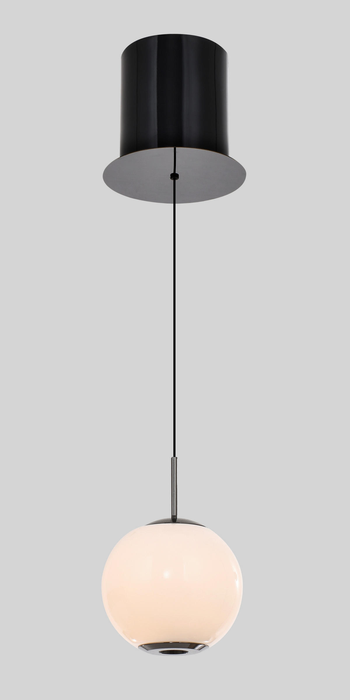 LED-HÄNGELEUCHTE Luberon 12/150/12 cm  - Schwarzchrom, Design, Glas/Kunststoff (12/150/12cm)