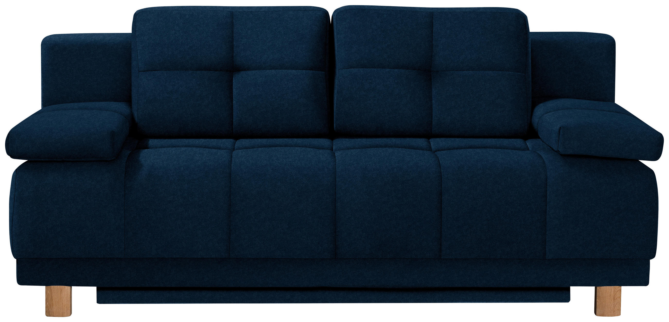 BOXSPRINGSOFA in Dunkelblau  - Dunkelblau, Design, Textil/Metall (202/92/104cm) - Novel