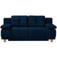 BOXSPRINGSOFA in Dunkelblau  - Dunkelblau, Design, Textil/Metall (202/92/104cm) - Novel