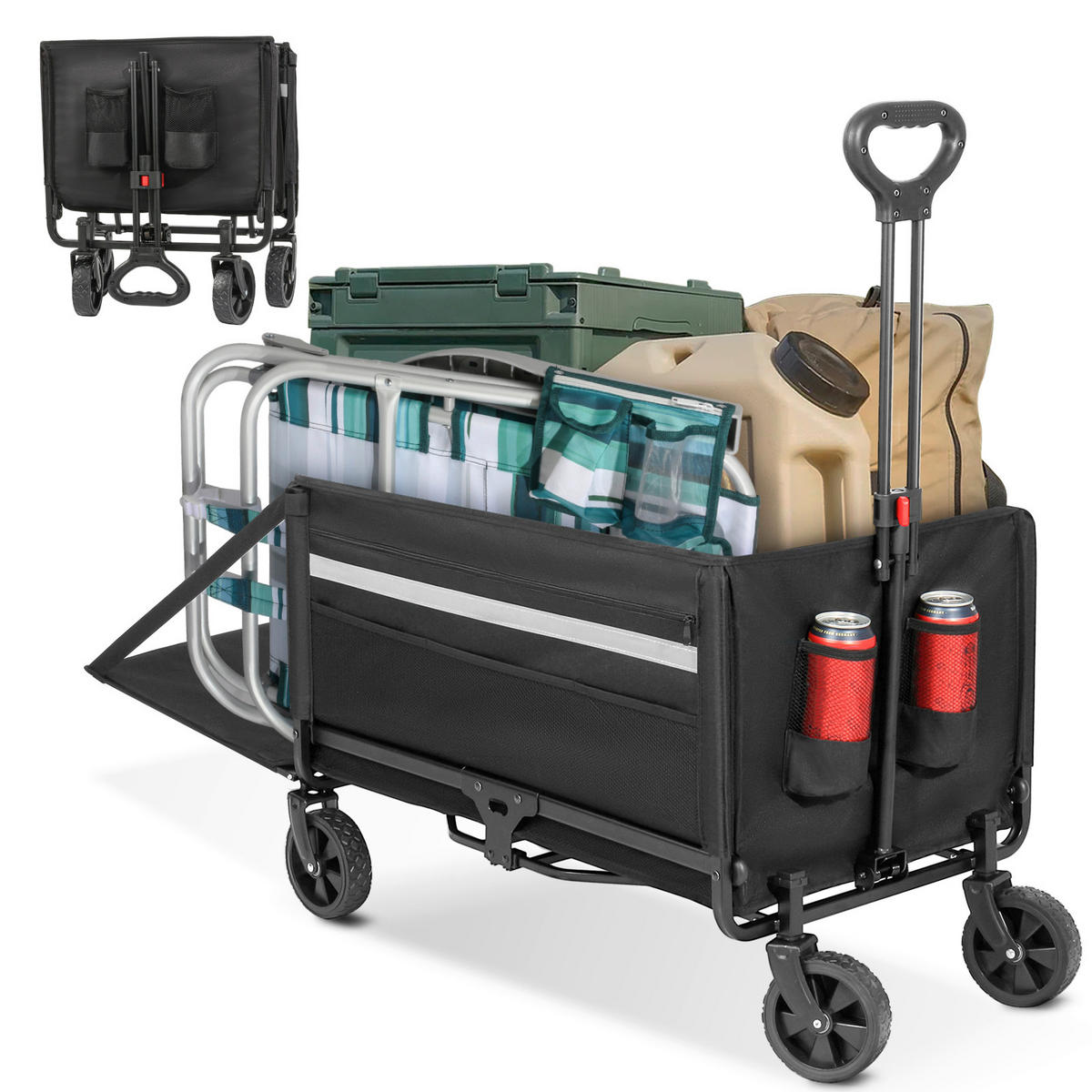 BOLLERWAGEN    - Schwarz, Basics, Textil/Metall (71/48/93cm) - Modante