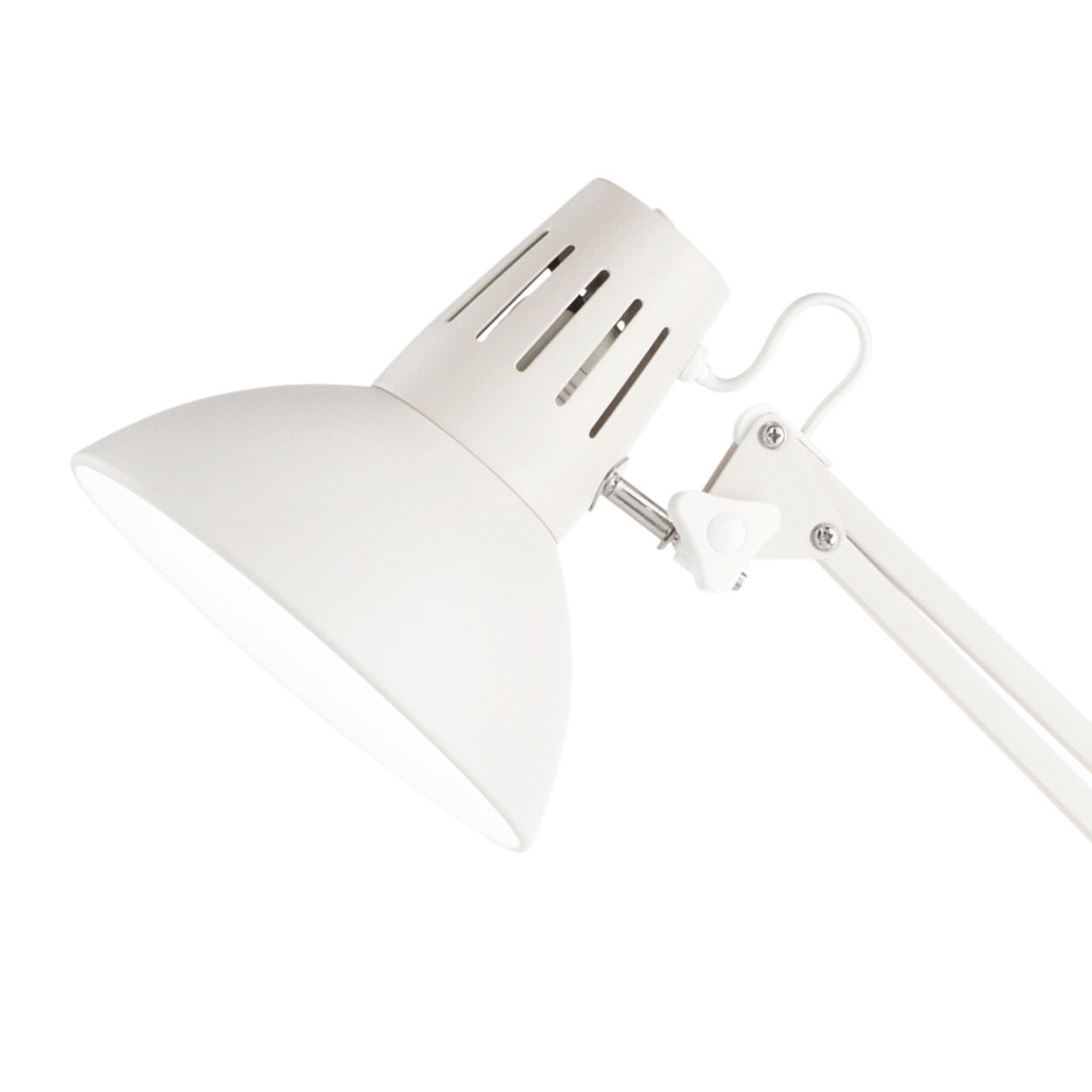 LAMPA ZA RADNI STO - bela, Osnovno, metal (20/58cm)