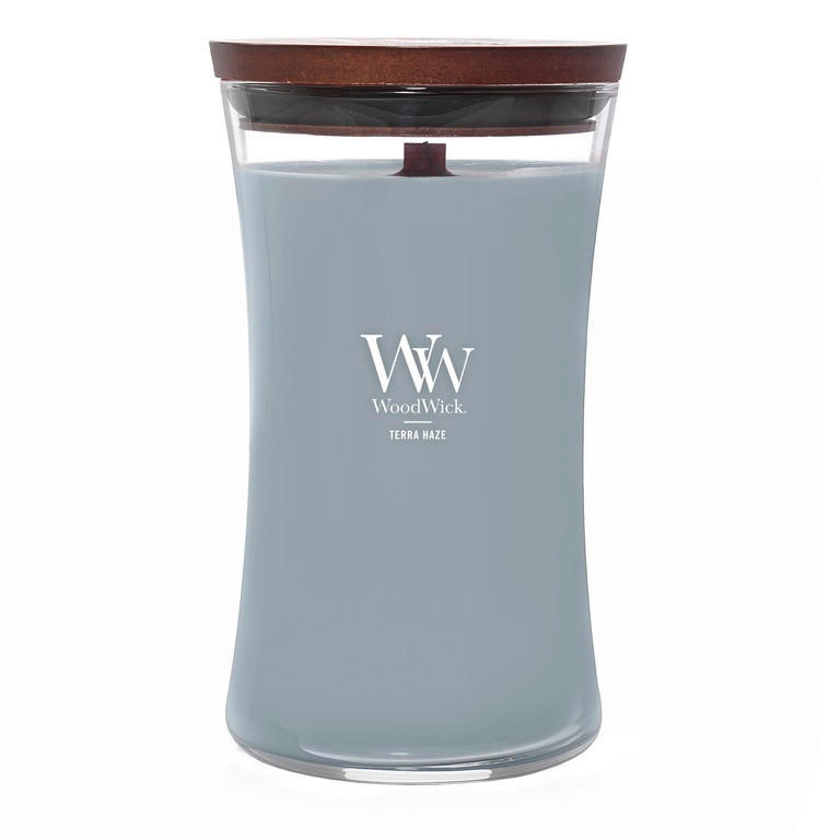 ILLATGYERTYA - türkiz/átlátszó, Basics, üveg/paraffin (10.2/17.8/10.2cm) - WoodWick