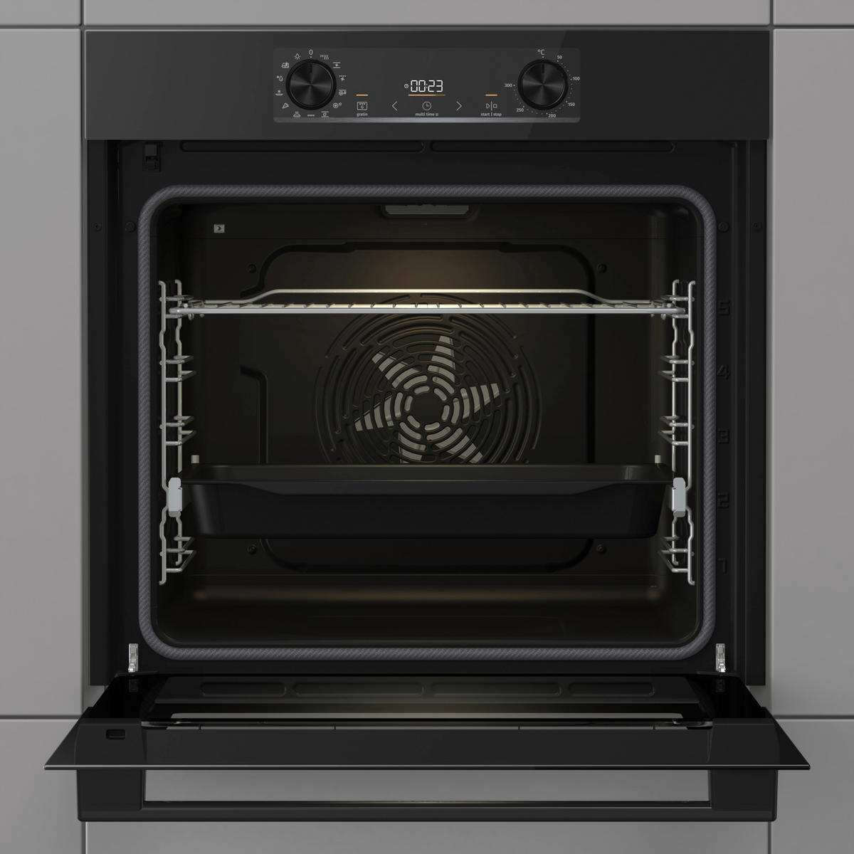 EINBAUBACKOFEN  - Schwarz, Basics (59,5/59,5/56,4cm) - Gorenje