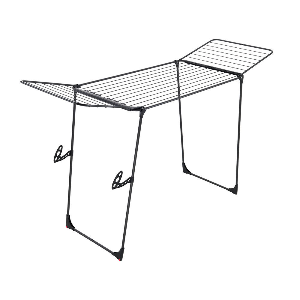 WÄSCHETROCKNER Huracan Onyx  - Schwarz, Basics, Metall (197/115/65cm) - Metaltex