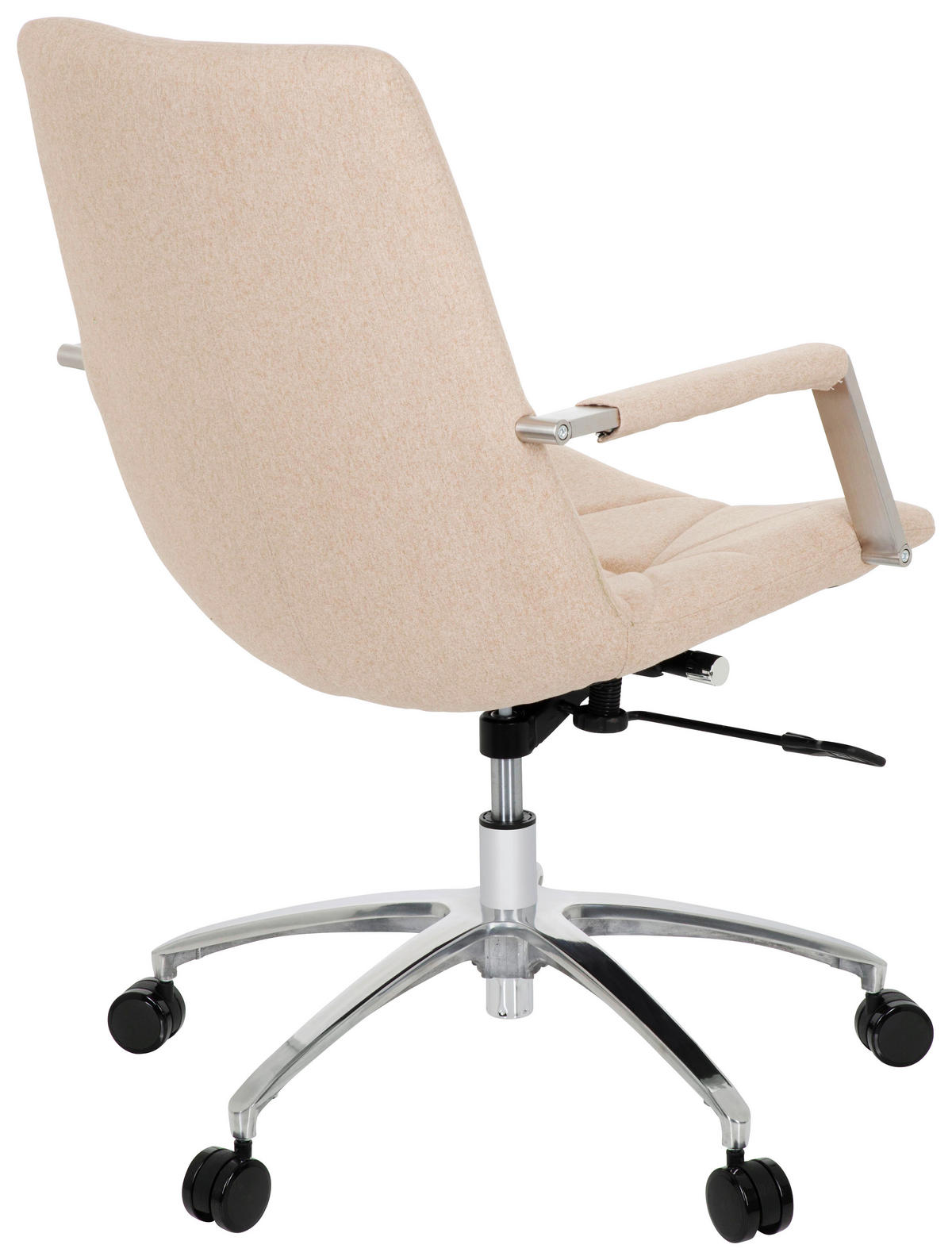 DREHSTUHL Flachgewebe Beige  - Beige/Alufarben, MODERN, Kunststoff/Textil (57/100/75cm) - MID.YOU