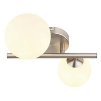 LED SVJETILJKA ZIDNA  - boje nikla/opalna, Konvencionalno, staklo/metal (25/26/12,5cm) - Globo