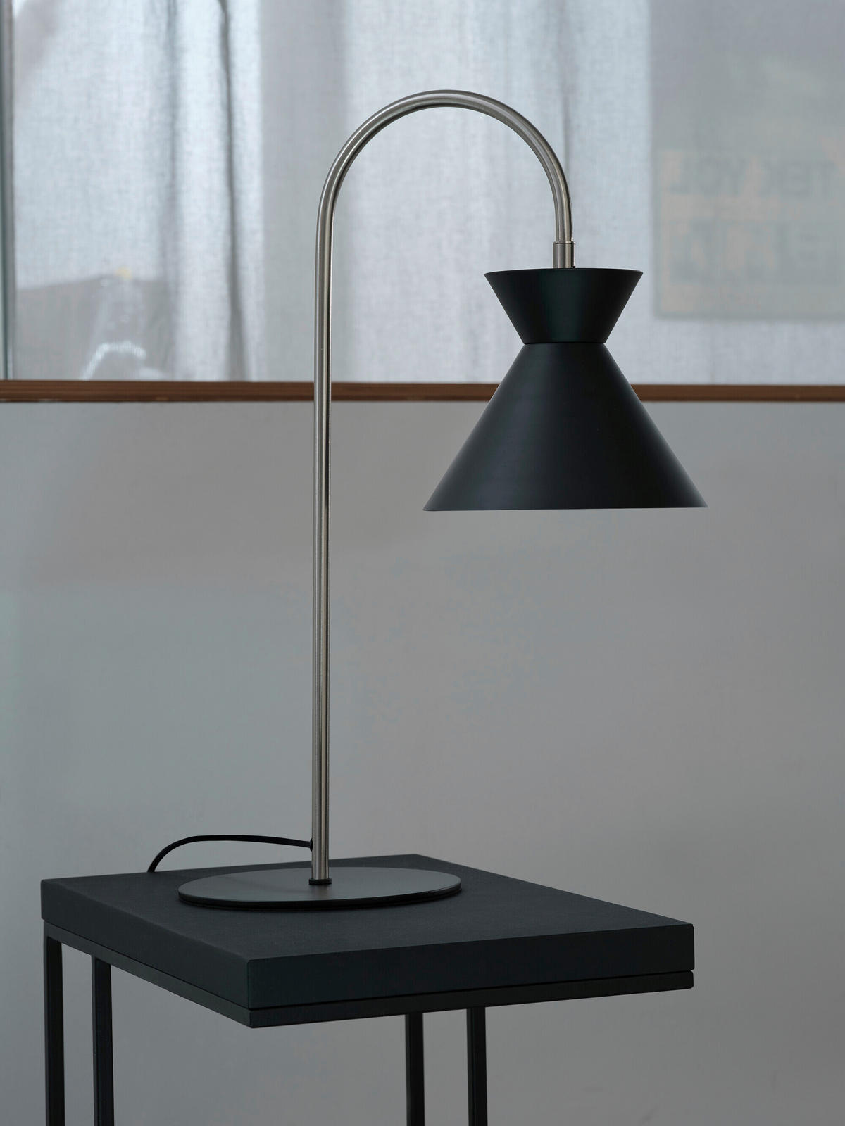 TISCHLEUCHTE 20/38/56 cm   - Schwarz, Basics, Metall (20/38/56cm) - Osram