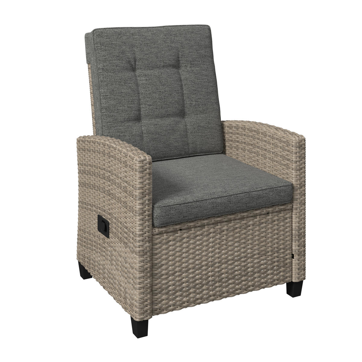 GARTENSET  - Grau, MODERN, Kunststoff/Textil (124/93/67cm) - Ambia Garden