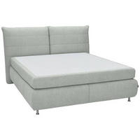 BOXSPRINGBETT 200/200 cm  in Hellgrau  - Edelstahlfarben/Hellgrau, Konventionell, Textil (200/200cm) - Dieter Knoll