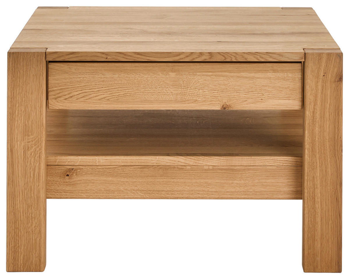 COUCHTISCH in Holz 70/70/47,5 cm  - Wildeiche, Konventionell, Holz (70/70/47,5cm) - Linea Natura