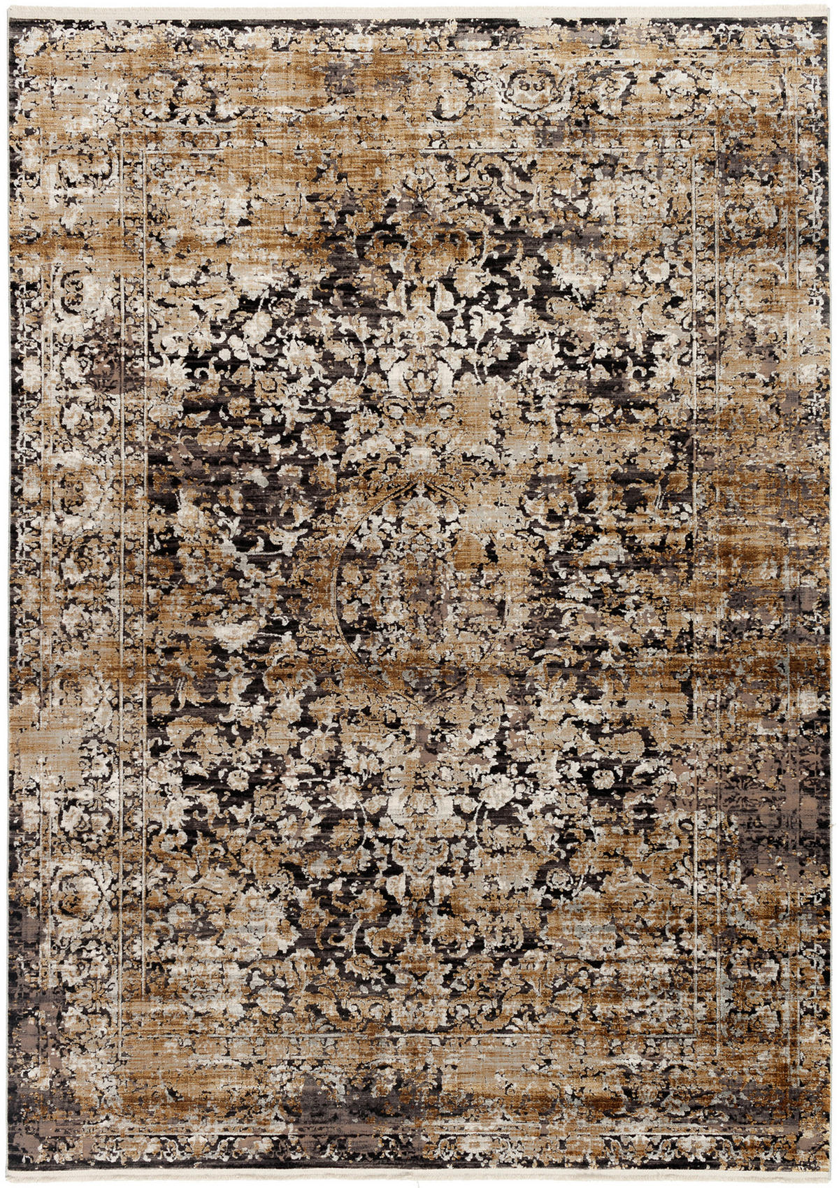 WEBTEPPICH 120/180 cm Le Mans Grau, Goldfarben  - Goldfarben/Grau, Design, Textil (120/180cm) - Dieter Knoll