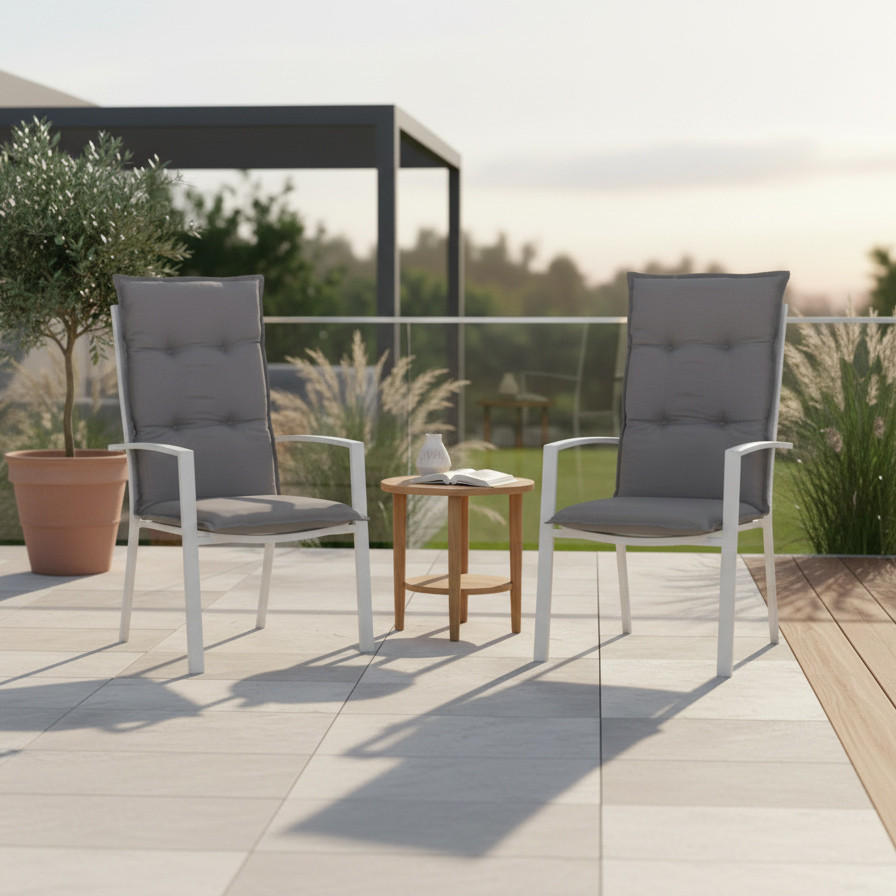 Gardenson SADA POLSTRŮ NA ŽIDLI 2 ks, 118/46/8 cm