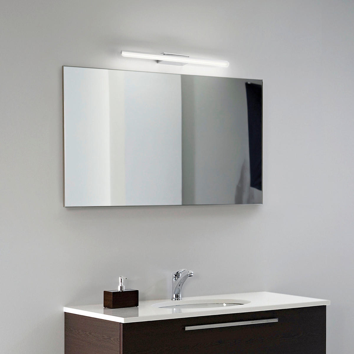 LED-BILDERLEUCHTE 62/4/9 cm   - Chromfarben, Design, Kunststoff/Metall (62/4/9cm) - Ideal Lux