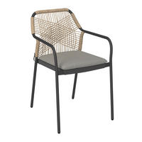 SCAUN DE STIVUIT in metal, plastic, textil culoare natur, gri deschis, gri închis  - gri deschis/gri închis, Romantik / Landhaus, plastic/metal (64/84/54.5cm) - Xora