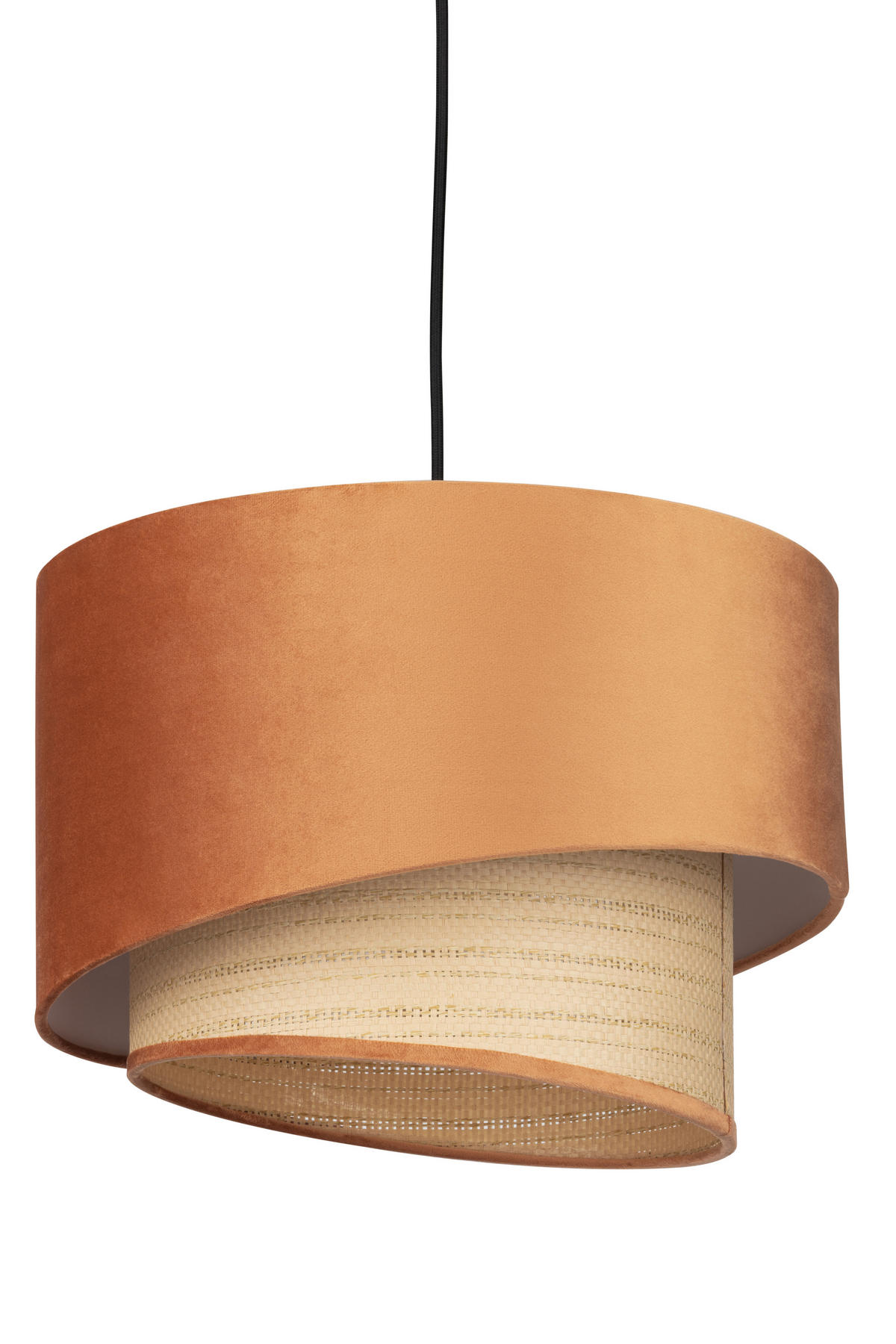 HÄNGELEUCHTE 38/150 cm  - Naturfarben/Orange, Trend, Papier/Textil (38/150cm) - Collett's Monde