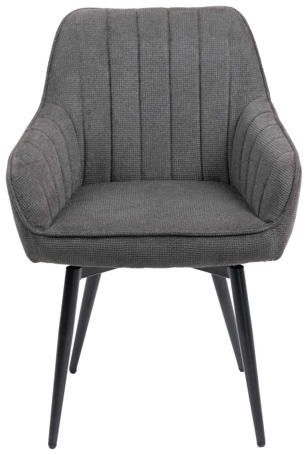 ARMLEHNSTUHL  Sitzfläche 180° drehbar   - Anthrazit/Schwarz, MODERN, Textil/Metall (63/83/63cm) - Livetastic