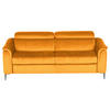 SCHLAFSOFA Samt Gelb  - Chromfarben/Gelb, Design, Textil/Metall (203/77-98/103cm) - MID.YOU