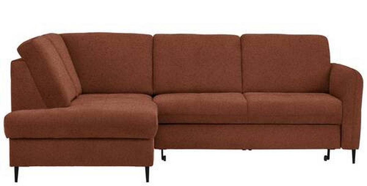 SAROKKANAPÉ textil rozsdavörös  - fekete/rozsdavörös, Modern, textil/fa (184/241cm) - Hom`in